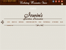 Tablet Screenshot of irwinfurniture.com